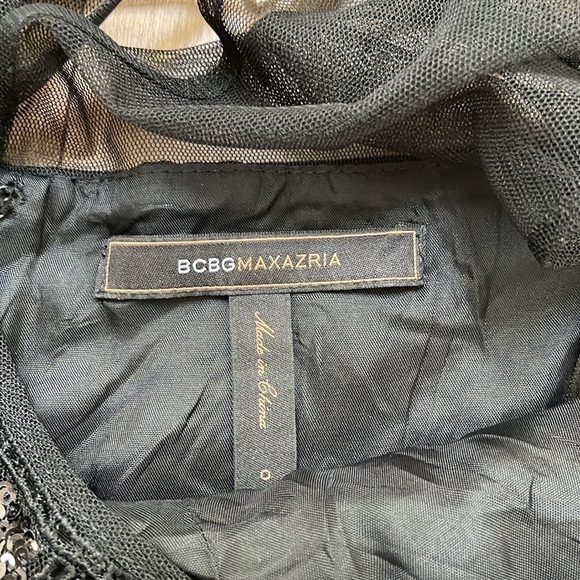 BCBGMaxAzria Mini Dress Beaded Sheath Bodycon Sleeveless Beaded Cocktail size 0 - Picture 10 of 10